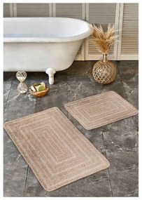 Brązowe dywaniki łazienkowe zestaw 2 szt. 60x100 cm – Mila Home