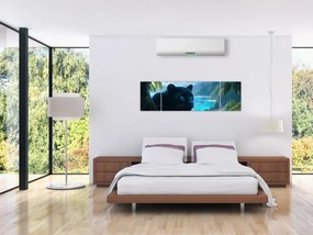 Obraz - Czarny panter w dżungli (170x50 cm)