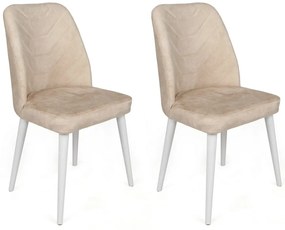 Zestaw krzeseł do jadalni Dallas Beige and White,4 szt.