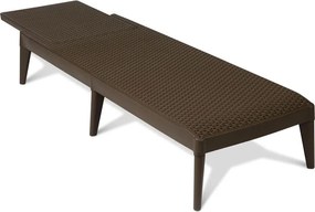 NUMANA, Leżak ogrodowy plastikowy  brązowy