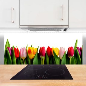 Panel nad blat kuchenny Pąki Tulipanów W Ogrodzie