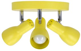 Musztardowa lampa sufitowa z metalowym kloszem 29x29 cm Picardo – Candellux Lighting