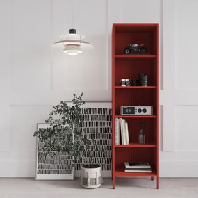 Regał na książki MARIO, 500 x 1800 x 350 mm, Modern: czerwony