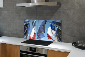 Panel szklany do Kuchni Międzynarodowe Flagi Świata