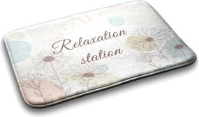 Dywanik do łazienki Dywanik do łazienki Line Art Kwiecisty