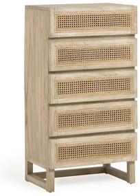 Komoda z 5 szufladami z drewna Mindi Kave Home Rexit