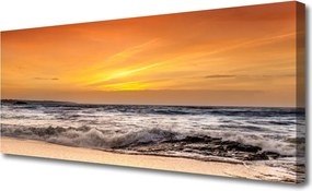 Obraz canvas Słoneczne Refleksy na Falach