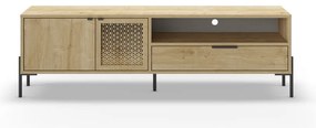 Szafka pod TV w dekorze dębu 160x50 cm Inca – Marckeric