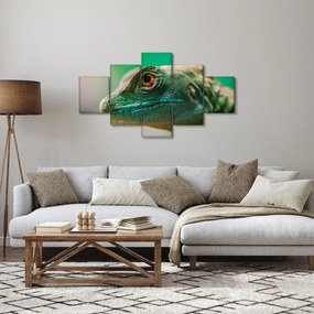 Szczegółowy obraz jaszczurki (125x70 cm)