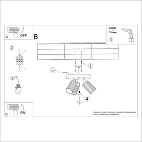 Kremowa lampa sufitowa Gleam – Nice Lamps