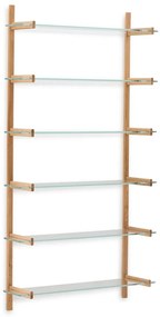 Szklany modułowy system półek w naturalnym kolorze 110x202x30,5 cm Sitra – Kave Home
