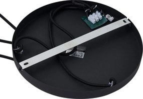 Nowoczesna lampa wisząca czarna ze szkłem dymnym 3-punktowa - Sheena