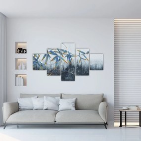 Obraz - Bambus na ścianie (125x70 cm)