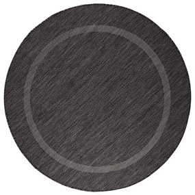Dywan zewnętrzny Relax ramka czarny 120 cm x 120 cm koło