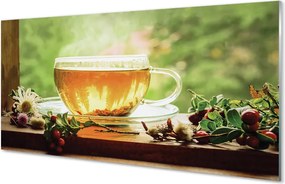 Szklany Panel Gorący Napar Ziołowy