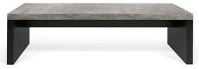 Czarno-szara ławka z dekorem betonu TemaHome Detroit, 140x43 cm
