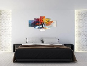 Obraz - Kolorowe drzewo (125x70 cm)