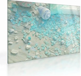 Obraz na szkle - Nadmorska atmosfera w turkusowych odcieniach (70x50 cm)