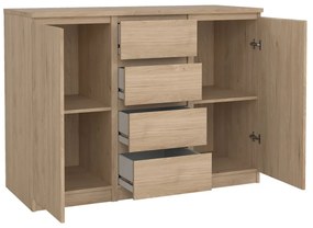 Komoda w dekorze dębu w naturalnym kolorze 121x91x50 cm Naia – Tvilum