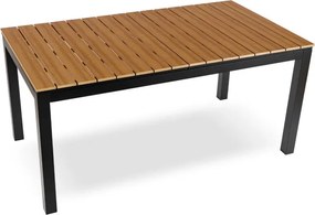 Stół Ogrodowy Prostokątny ARGOS 160-260 cm Rozkładany Dąb/Czarny