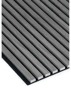 Drewniany panel akustyczny, 2400 x 600 mm, czarny podkład, dąb grafitowy