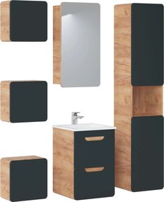 Szafka łazienkowa z lustrem jednodrzwiowa 40 cm, Aruba 842 FSC