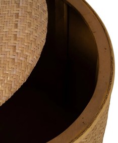 Pleciony puf w naturalnym kolorze Rattan – Ixia