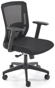 Ergonomiczny czarny obrotowy fotel z regulacją podłokietników Z2-Z18