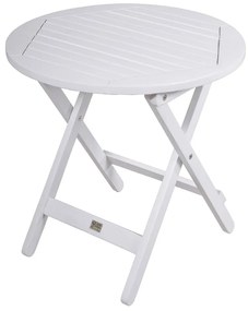 Okrągły stolik ogrodowy z litego drewna eukaliptusowego ø 50 cm Mesa – Garden Pleasure