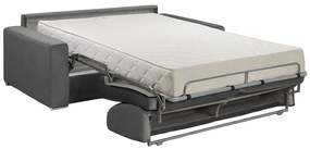 Kanapa 4-osobowa z ekspresowym mechanizmem rozkładania z weluru CALITO -Antracytowy - Wymiary miejsca do spania: 160 cm - Materac 22 cm z pamięcią kształtu