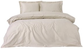 Beżowa pościel dwuosobowa z satyny bawełnianej 240x220 cm Elegant – Mijolnir