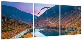Obraz - White Mountain, New Hampshire, USA (z zegarem) (90x30 cm)