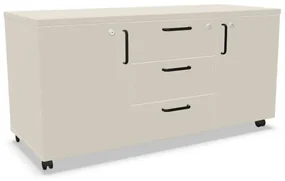 Komoda biurowa EASY SPACE MOB 120cm kaszmirowa mobilna NOWY STYL