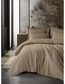Brązowa pościel dwuosobowa z bawełny renforcé 240x220 cm Checkered – Mila Home Luxury