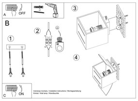 Czarny kinkiet Carlo – Nice Lamps