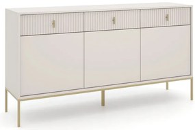 Kaszmirowa komoda ryflowana na złotych nóżkach C0-R14
