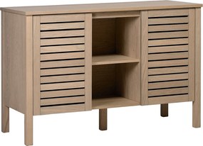 TALIX 120 cm podwójna szafka pod umywalkę na nogach z naturalnego dębu