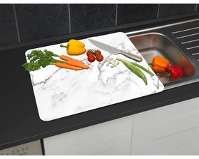 Płyta ochronna na ścianę przy kuchence ze szkła hartowanego 50x56 cm Marble – Wenko