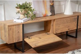 Szafka pod TV w dekorze sosny w naturalnym kolorze 180x50x29,5 cm Serenity – Kalune Design