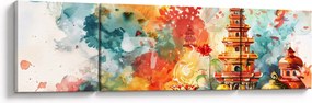 Obraz - Ilustracja akwarelowa (170x50 cm)