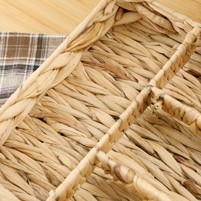 HOMCOM Zestaw 2 Koszy do Przechowywania z Przegródkami, do Organizacji Przedmiotów, do Salonu, Kuchni, Sypialni