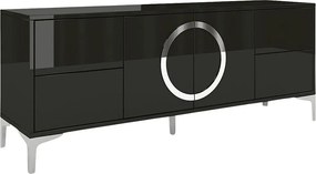 Czarna nowoczesna komoda RTV Dancan EVA / połysk