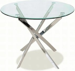Stół okrągły AGIS 90x90 srebrny