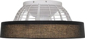 Czarny wentylator sufitowy z efektem gwiazdy 47 cm z LED, ściemnialny, z pilotem - Emily