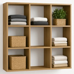 Kwadratowy regał na ubrania 9 półkami dąb artisan B3-M54