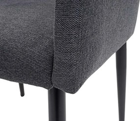 Krzesło do jadalni MCW-H93 (zestaw 6 sztuk),  tkanina/tekstylia ciemnoszary