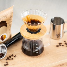 4Home Zestaw do parzenia kawy przelewowej Dripper, 600 ml