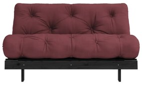 Bordowa rozkładana sofa 140 cm Roots Black Night – Karup Design