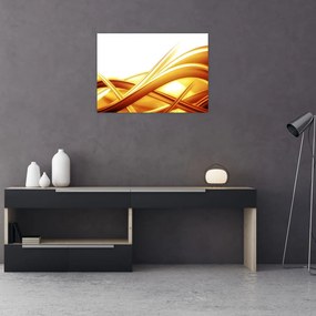 Obraz na szkle - Żółta abstrakcja (70x50 cm)