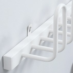 HOMCOM Suszarka do Butów, Elektryczna, Do 55° C, Montaż Ścienny, Stal, Biała, 76 x 13 x 17 cm